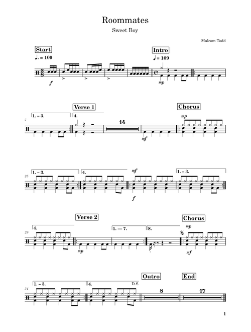 Roommates – Malcom Todd (Drums)