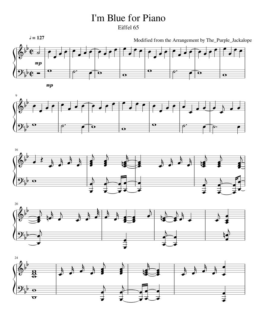 Blue by for Piano music for Piano (Solo) | Musescore.com