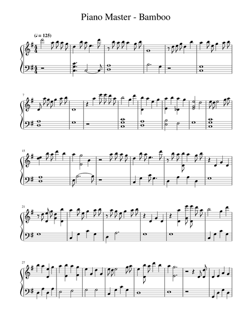 Piano Master - Bamboo