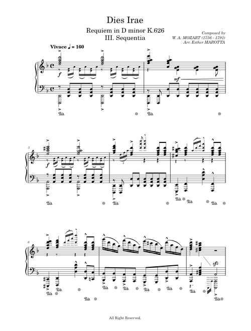 Dies Irae, KV 626 – W. A. Mozart Arr. Esther Marotta