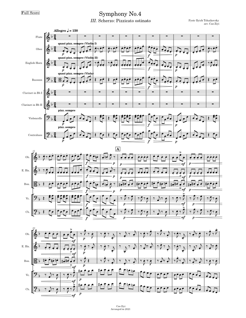 CHAMBER WINDS] Symphony No. 4 in F minor, Op. 36 [III