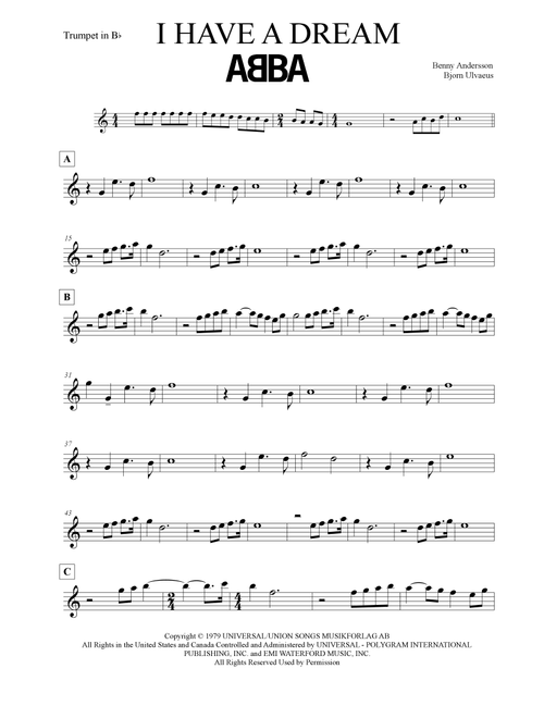 I Have A Dream (Arr. Leo Silva) - ABBA (Trumpet Solo)