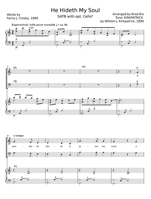 He hideth my soul - William J. Kirkpatrick