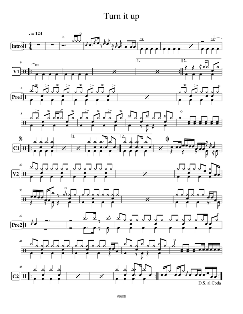 Turn it up Sheet music for Drum group (Solo) | Musescore.com Turn it up Sheet music for Drum group (Solo) | Musescore.com
