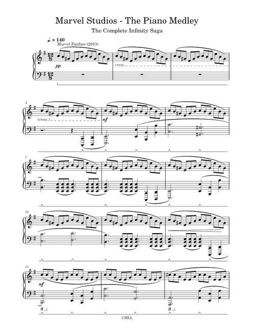 Marvel Studios - The Piano Medley