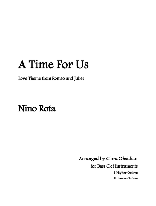 A Time For Us (love Theme) (Arr. Clara Obsidian) - Nino Rota (Large Ensemble)