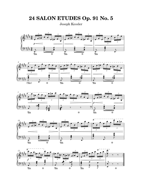 Joseph Kessler - 24 Salon Etudes Op. 91 No. 5