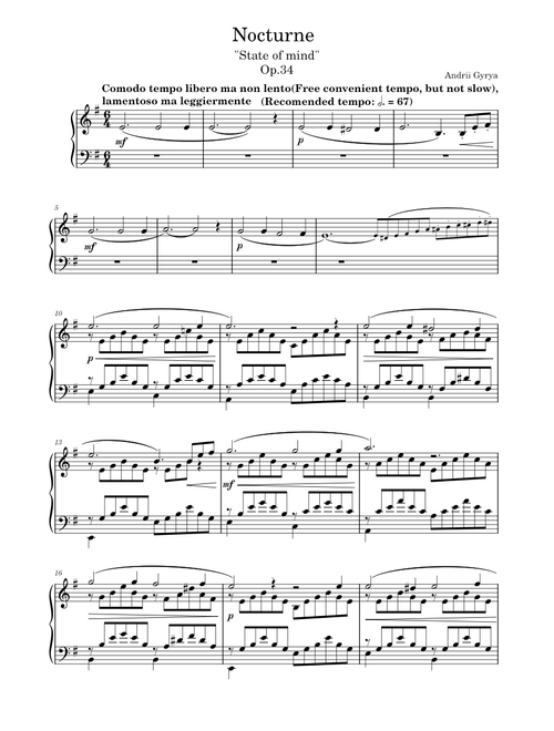 Nocturne "State of mind"Op.34 – Andrii Gyrya