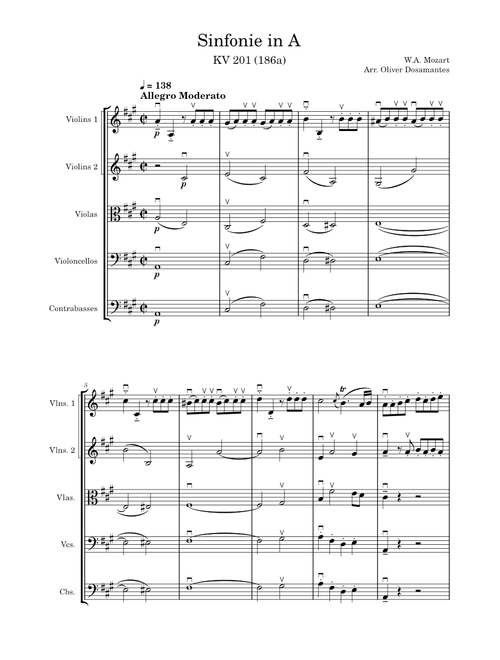 Symphony No.29 in A major, K.201/186a – Wolfgang Amadeus Mozart