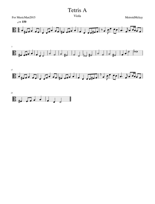Tetris A Viola - (For MusicMan2015's playing pleasure only!)