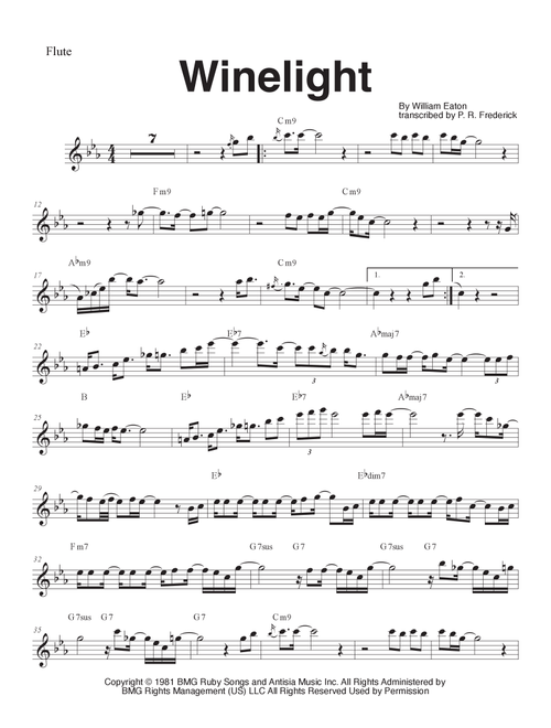Winelight (Arr. P. R. Frederick) - Grover Washington, Jr (Flute Solo)