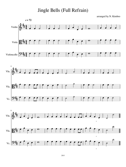Jingle Bells in Unison (beginner orchestra)