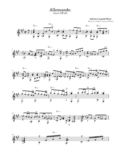 Suite SW.48 – Sylvius Leopold Weiss - Allemande