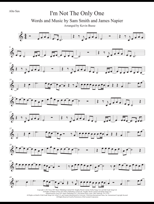 I'm Not The Only One (Arr. Kevin Busse) - Sam Smith (Alto Sax Solo)