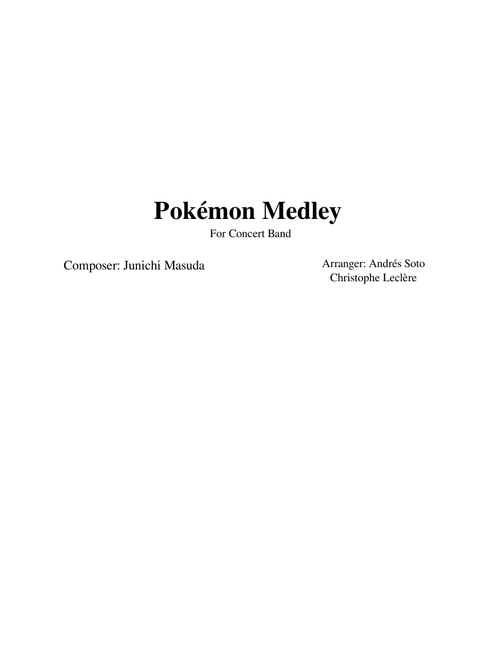 Pokemon Medley for Concert Band