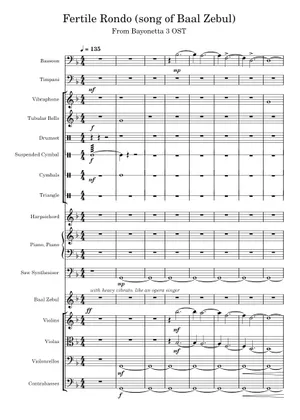 Fertile Rondo Cover Fertile Rondo – bayonetta 3 Fertile Rondo (Piano and Flute) Sheet Music ...