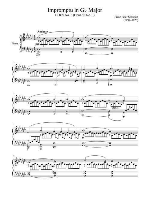 Impromptu D. 899 No. 3 in G♭ Major