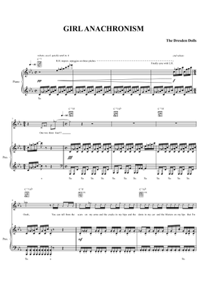 Play Official version of Sex changes Sheet Music by The Dresden Dolls for  Piano, Vocals, Guitar | MuseScore.com