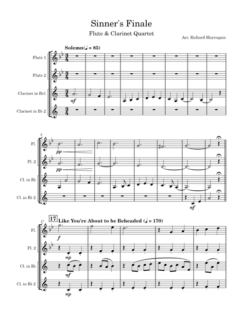 Sinner's Finale - Woodwind Quartet