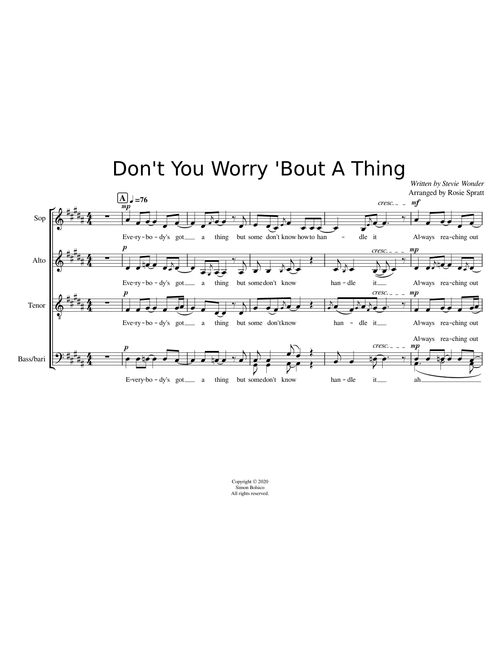 Don't You Worry Bout A Thing – Tori Kelly