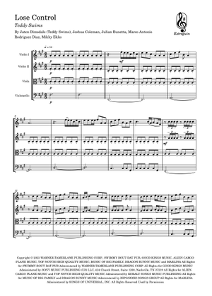 Lose Control Violin Tutorial Play Official version of Lose Control Sheet Music by Teddy Swims for ...