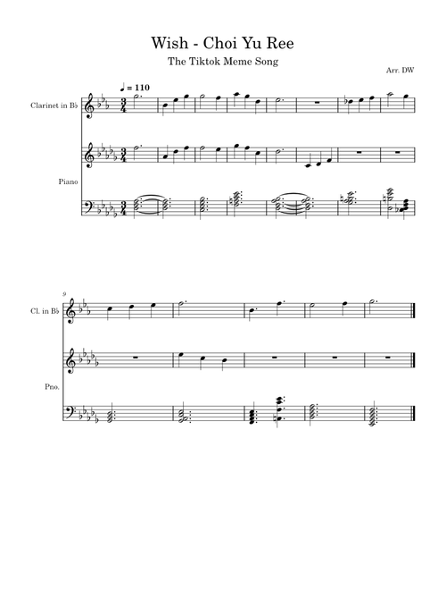 Wish (from Hometown Cha Cha Cha) – Choi Yu Ree [PIANO + CLARINET] - Wish from Hometown Cha Cha Cha (Choi Yu Ree)
