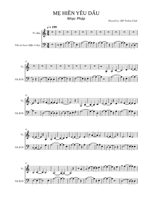 Me Hien Yeu Dau-Violin
