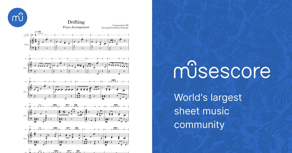 Drifting – NF Sheet Music for Piano, Drum group (Solo) | MuseScore.com