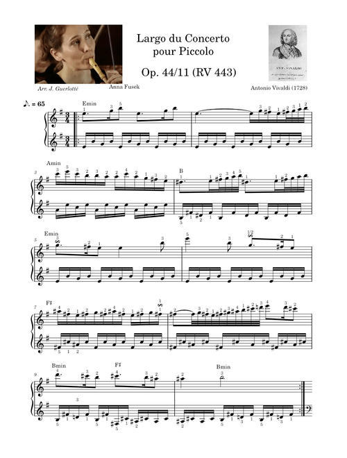 Largo du Concerto pour Piccolo RV 443