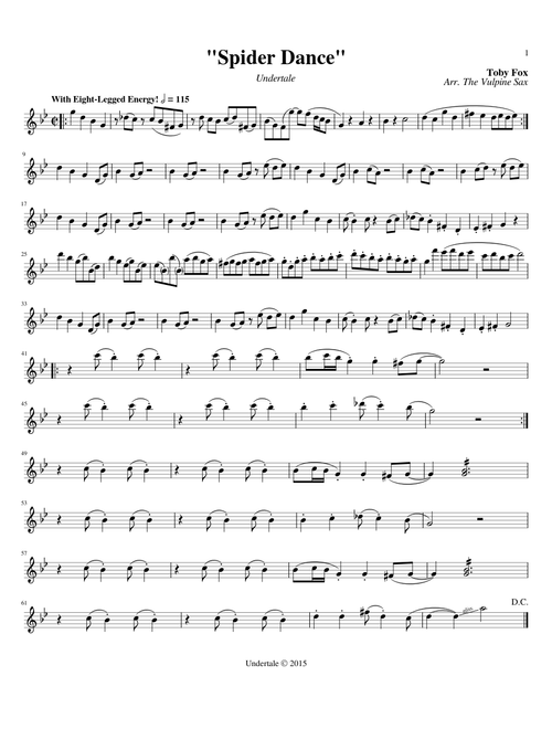 Spider Dance Tenor Sax Solo