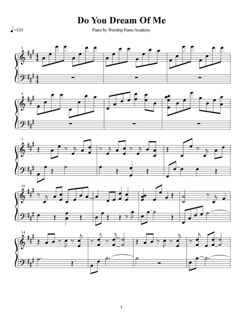 Do You Dream of Me (Arr. Worship Piano Academy) - Michael W. Smith (Piano Solo)