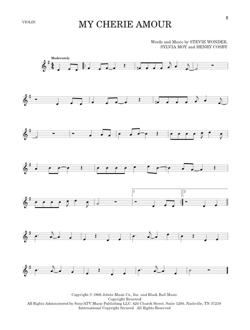 My Cherie Amour - Stevie Wonder (Violin Solo)