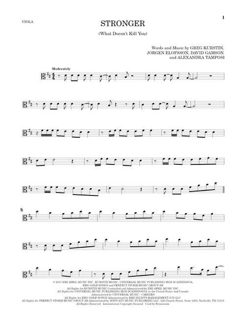 Stronger (What Doesn't Kill You) - Kelly Clarkson (Viola Solo)