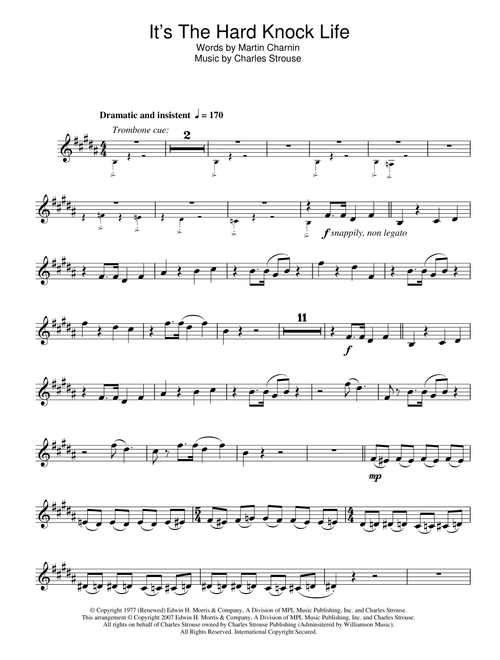 It's The Hard-Knock Life (from Annie) - Charles Strouse (Clarinet Solo)