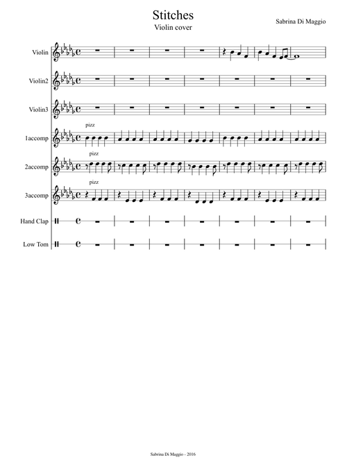 Stitches violin cover