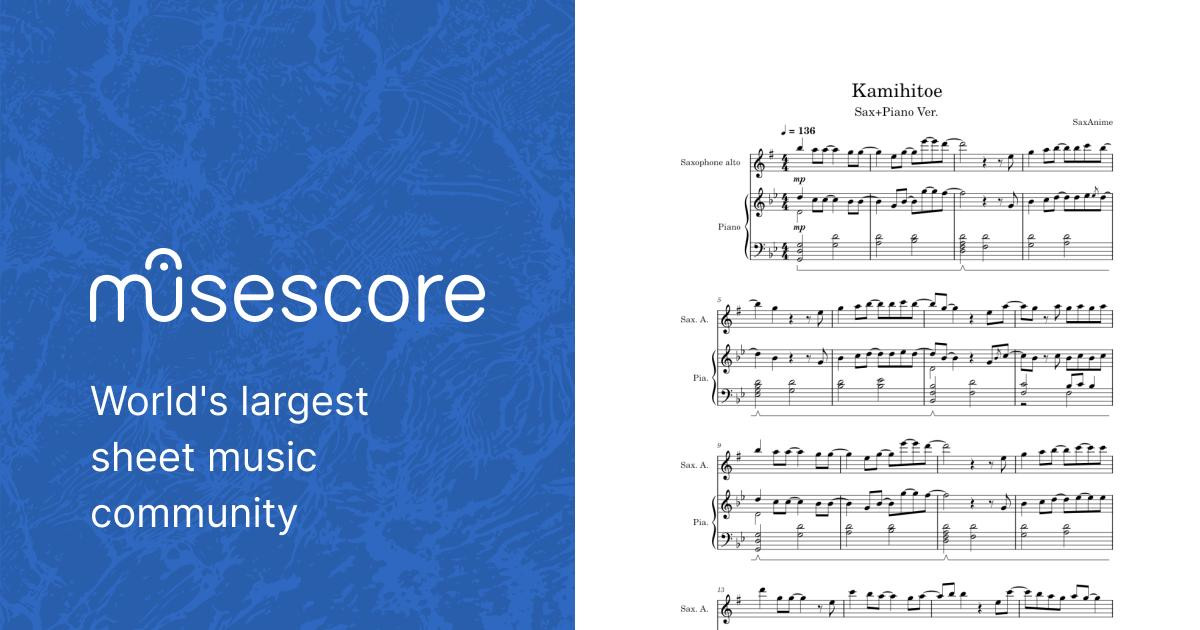 Kamihitoe Sax/Piano - Hell's Paradise ED1 Sheet Music for