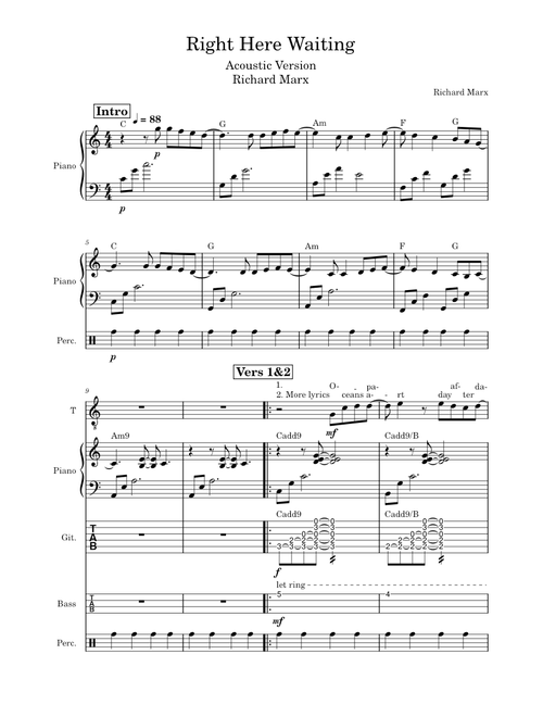 Right Here Waiting – Richard Marx (Acoustic Version)