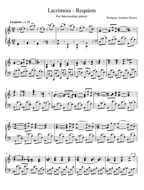 Lacrimosa - Requiem – Wolfgang Amadeus Mozart