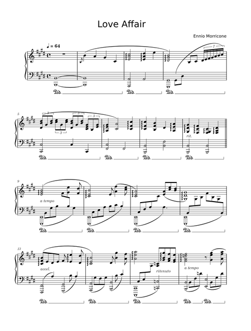 Love affair – Ennio Morricone