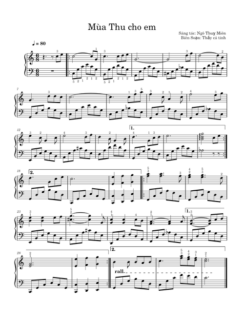 Mùa thu cho em – ThayCaTinh