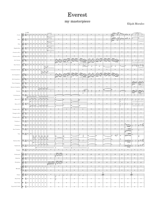 Everest – elijahmrls122 sheet music arranged by HARI88