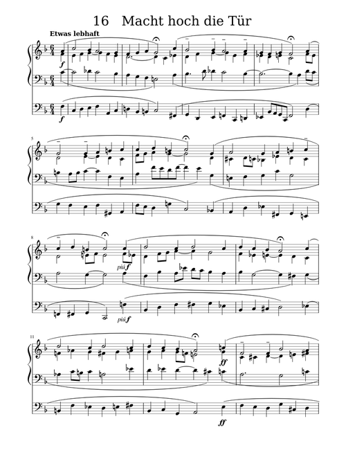 Max Reger - Macht hoch die Tür | Op. 135a No. 16 (real audio)
