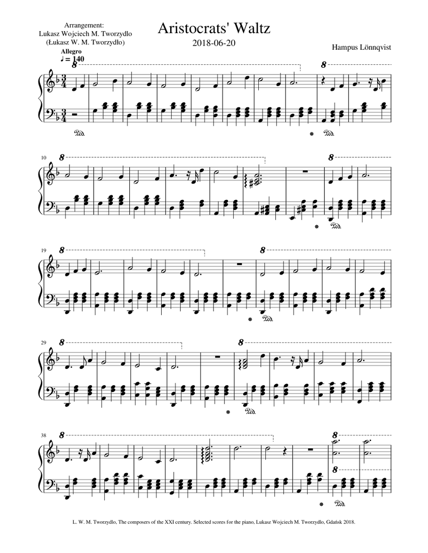 Aristocrats Waltz Piano Tutorial