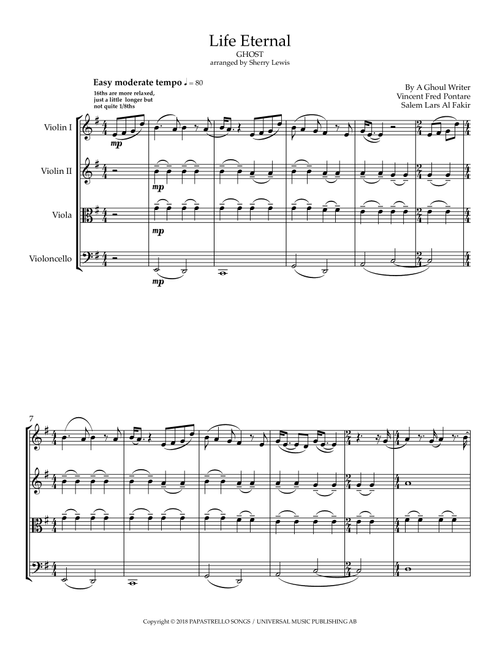 Life Eternal (Arr. Sherry Lewis) - Ghost (String Quartet)