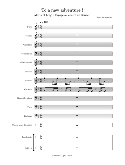 To a New Adventure - Mario and Luigi : Bowser's inside story – Yoko Shimomura