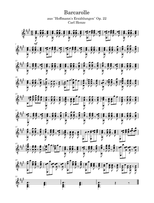 Barcarolle – Carl Henze