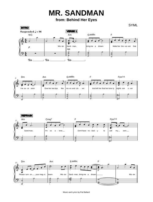 Mr. Sandman - SYML (Piano)