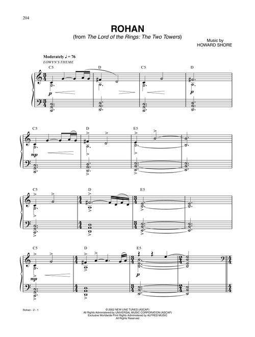 Rohan (from The Lord Of The Rings: The Two Towers) - Howard Shore (Piano Solo)