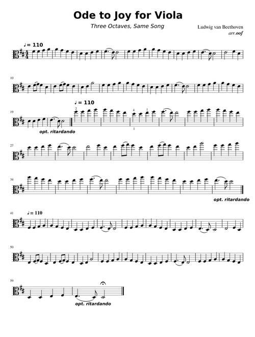 Ode to Joy for Viola