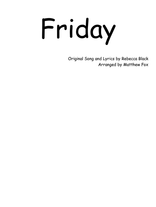 Friday: A Pep Band Arrangement
